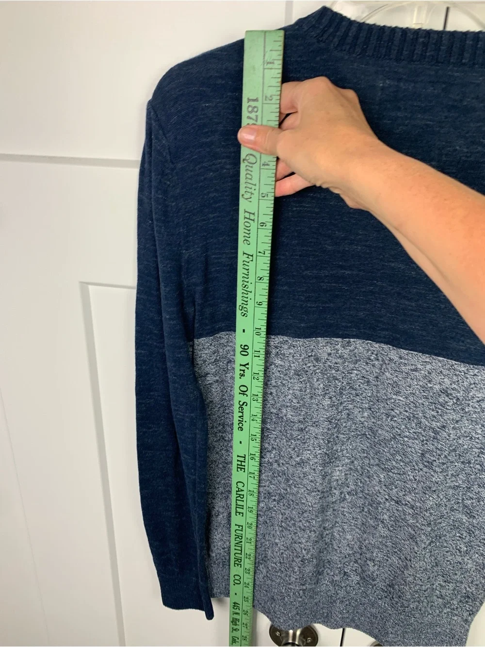 Hollister XS Men’s Long Sleeve Sweater Tee Gray Blue Y2K Preppy muscle